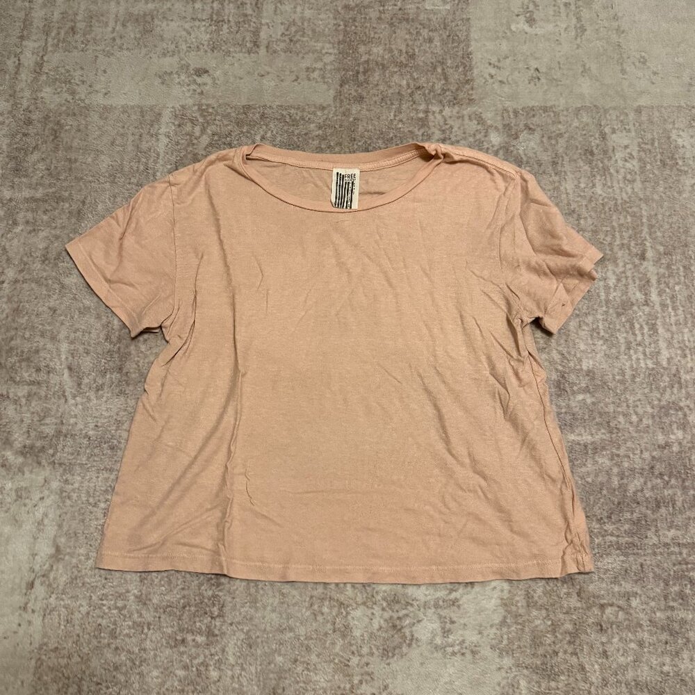 Free People Pink Hemp Shirt
